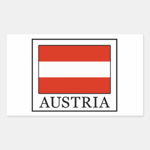 オーストリアステッカー 長方形シール