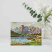 オーストリアチロル湖ミスリナ,1920 ポストカード (スタンド正面)