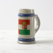 オーストリアハンガリーの旗(1869-1918年) ビールジョッキ (正面右)