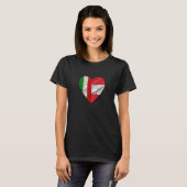 オーストリアハートイタリアン国旗の値リスト Tシャツ (正面フル)