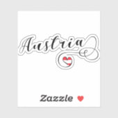 オーストリアハート国旗 シール (シート)