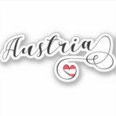 オーストリアハート国旗 シール (正面)