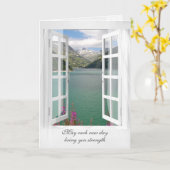 オーストリアマウンテンビューウィンドウ カード (黄色い花)