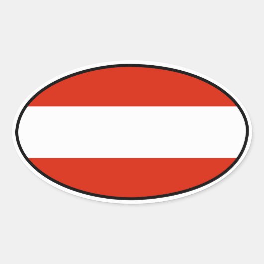 オーストリアユーロステッカー 楕円形シール (正面)