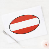 オーストリアユーロステッカー 楕円形シール (封筒)