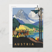 オーストリアヨーロッパヴィンテージ旅行はがき ポストカード (正面/裏面)