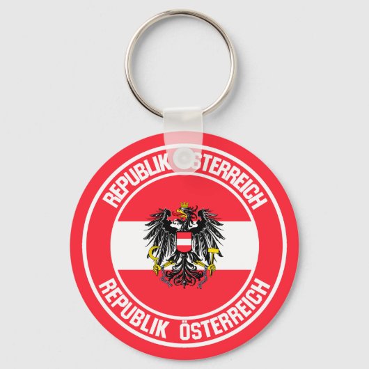 オーストリアラウンドエンブレム キーホルダー (正面)