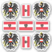 オーストリアンコートの腕と旗のシール シール (正面)