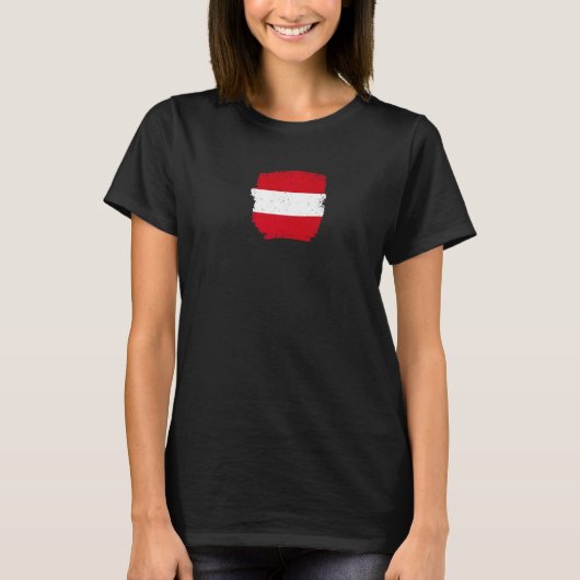 オーストリアヴィンテージオーストリア国旗1 Tシャツ (正面)
