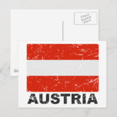 オーストリアヴィンテージ国旗 ポストカード (正面/裏面)