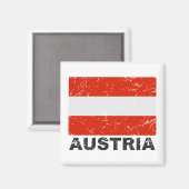 オーストリアヴィンテージ国旗 マグネット (正面/裏面)