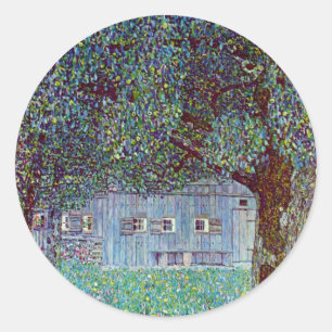 オーストリア上州の農家(Gustav Klimt作) ラウンドシール