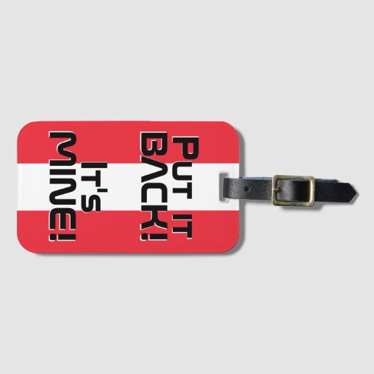 オーストリア国おもしろい旗 ラゲッジタグ (正面横)