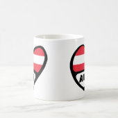 オーストリア国コード国旗のハートAUT モーフィングマグカップ (中央)