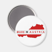 オーストリア国地図の国旗の製品ラベル マグネット (正面/裏面)