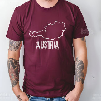 オーストリア国地図シャツオーストリア国家概要 Tシャツ