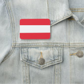 オーストリア国旗が付いた愛国的な名前タグ 名札 (インサイチュ)