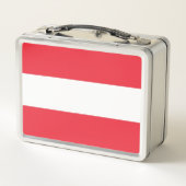 オーストリア国旗が付いた金属製ステンレス弁当箱 メタルランチボックス (裏面)