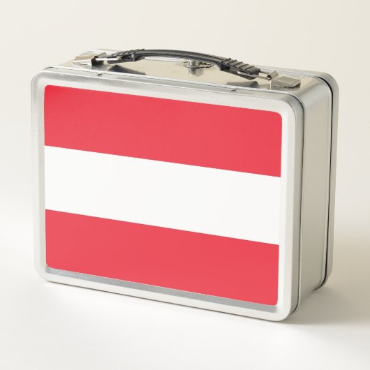 オーストリア国旗が付いた金属製ステンレス弁当箱 メタルランチボックス (裏面)