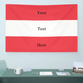 オーストリア国旗とカスタム文字 横断幕 (トレードショー)