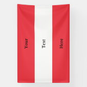 オーストリア国旗とカスタム文字 横断幕 (縦)