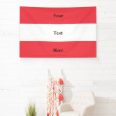 オーストリア国旗とカスタム文字 横断幕 (インサイチュ)