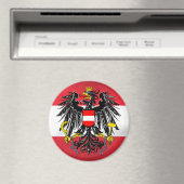 オーストリア国旗とコート・オブ・アームズ マグネット (インサイチュ (食洗機))