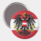 オーストリア国旗とコート・オブ・アームズ マグネット (正面/裏面)