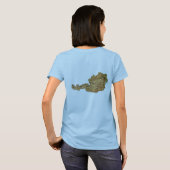 オーストリア国旗と地図dk Tシャツ (裏面フル)