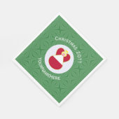 オーストリア国旗のエンジェルクリスマスパーソナライズされた スタンダードランチョンナプキン (角)