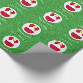 オーストリア国旗のエンジェルクリスマスパーソナライズされた ラッピングペーパー (角)