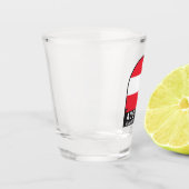 オーストリア国旗のエンブレム動揺してヴィンテージ ショットグラス (左)