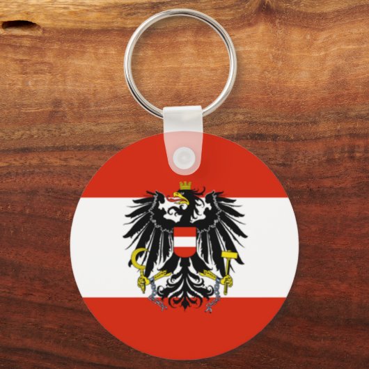 オーストリア国旗のキーチェーン キーホルダー (正面)