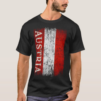 オーストリア国旗のギフト女性男性子供オーストリアレトロ Tシャツ