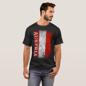 オーストリア国旗のギフト女性男性子供オーストリアレトロ Tシャツ (正面フル)