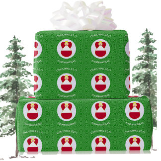 オーストリア国旗のクリスマスエンジェルパーソナライズされた ラッピングペーパー