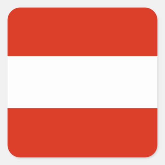 オーストリア国旗のシール スクエアシール (正面)