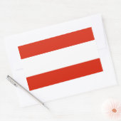 オーストリア国旗のシール 長方形シール (封筒)