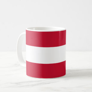 オーストリア国旗のセラミックマグカップ コーヒーマグカップ