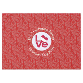 オーストリア国旗のハート赤の愛 テーブルクロス