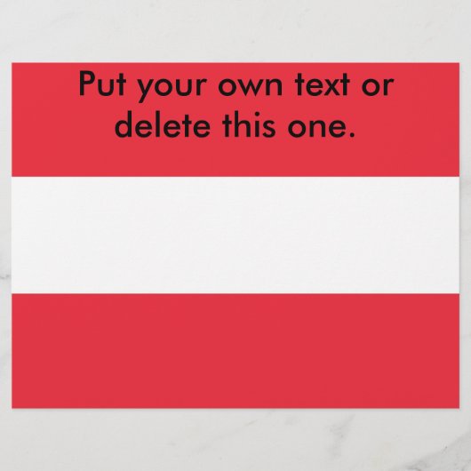 オーストリア国旗のフライヤー チラシ (正面)