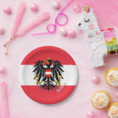 オーストリア国旗のプレート、パーティー、スポーツ、オーストリア ペーパープレート (パーティー)