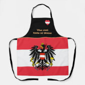 オーストリア国旗の味/料理 エプロン (正面)