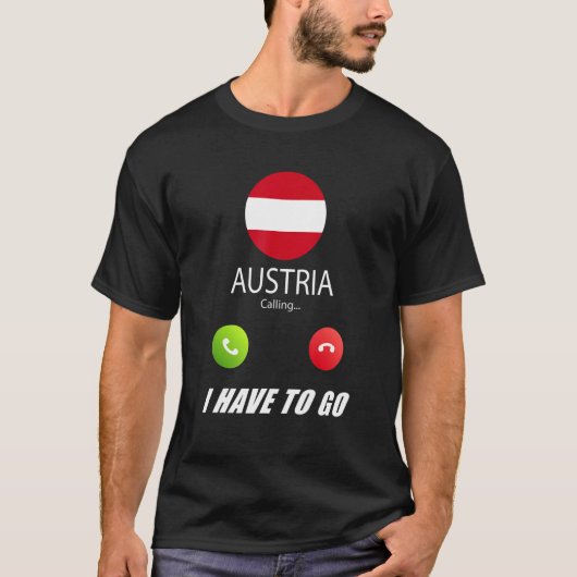 オーストリア国旗の土産オーストリアが呼び出しているIs Callin Tシャツ (正面)
