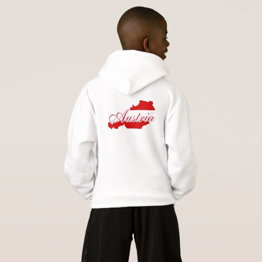 オーストリア国旗の地図 (裏面フル)