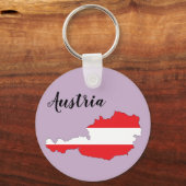オーストリア国旗の地図 キーホルダー (裏面)