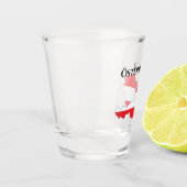 オーストリア国旗の地図 ショットグラス (左)