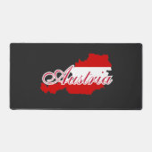 オーストリア国旗の地図 デスクマット (正面)