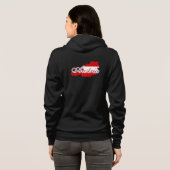 オーストリア国旗の地図 パーカ (裏面フル)