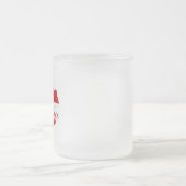 オーストリア国旗の地図 フロストグラスマグカップ (中央)